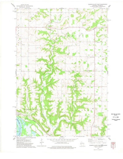 United States Geological Survey Diamond Bluff East, WI-MN (1974, 24000-Scale) digital map