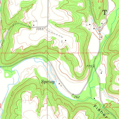 United States Geological Survey Diamond Bluff East, WI-MN (1974, 24000-Scale) digital map