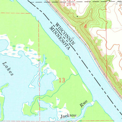 United States Geological Survey Diamond Bluff West, WI-MN (1974, 24000-Scale) digital map