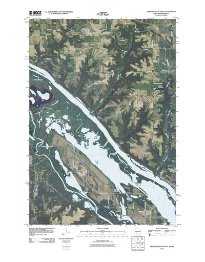 United States Geological Survey Diamond Bluff West, WI-MN (2010, 24000-Scale) digital map