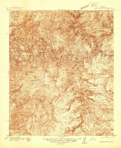 United States Geological Survey Diamond Butte, AZ (1937, 48000-Scale) digital map
