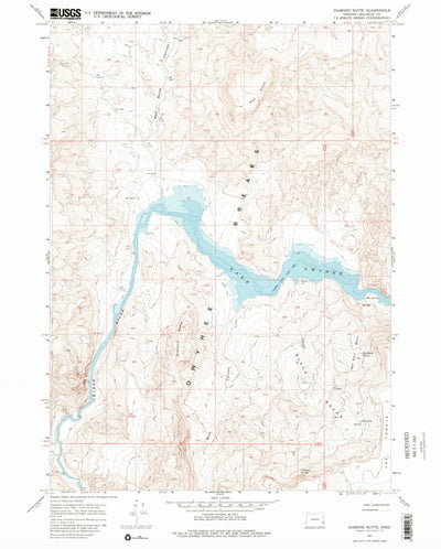 United States Geological Survey Diamond Butte, OR (1967, 24000-Scale) digital map