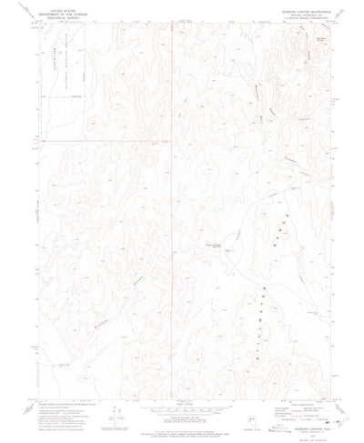 United States Geological Survey Diamond Canyon, NV (1972, 24000-Scale) digital map