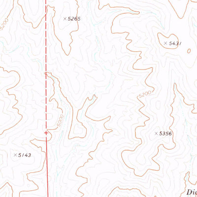 United States Geological Survey Diamond Canyon, NV (1972, 24000-Scale) digital map