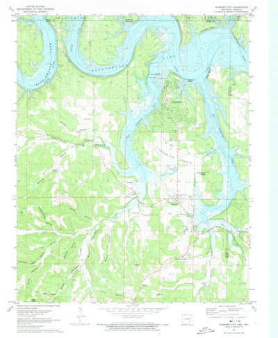 United States Geological Survey Diamond City, AR-MO (1972, 24000-Scale) digital map
