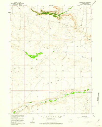 United States Geological Survey Diamond Flat, WY (1960, 24000-Scale) digital map