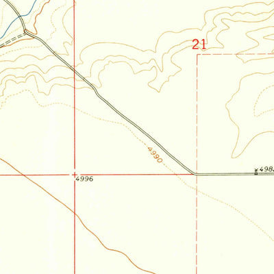 United States Geological Survey Diamond Flat, WY (1960, 24000-Scale) digital map