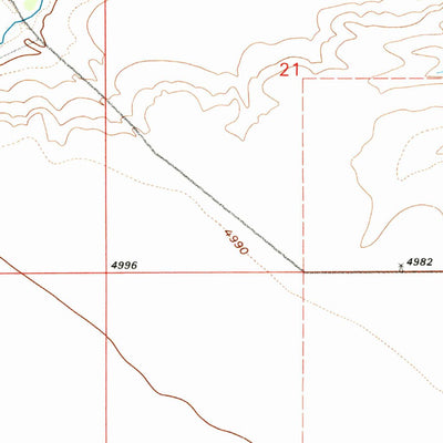 United States Geological Survey Diamond Flat, WY (1990, 24000-Scale) digital map