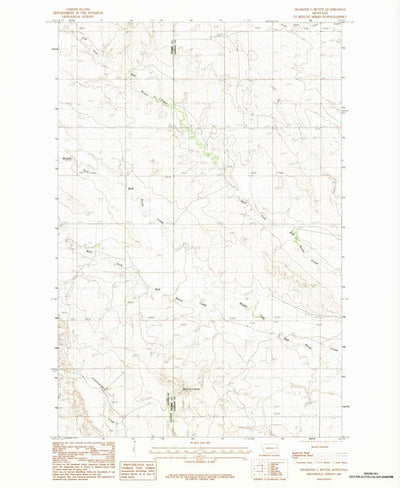 United States Geological Survey Diamond G Butte, MT (1983, 24000-Scale) digital map