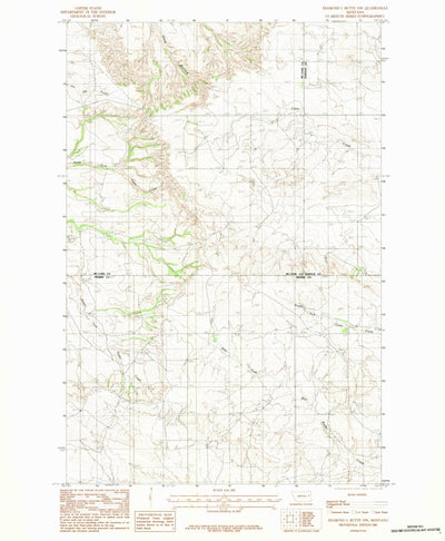 United States Geological Survey Diamond G Butte NW, MT (1983, 24000-Scale) digital map
