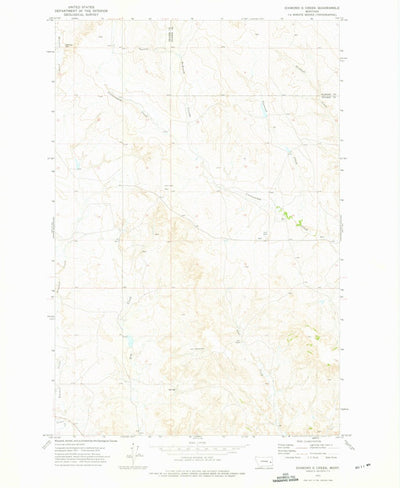 United States Geological Survey Diamond G Creek, MT (1972, 24000-Scale) digital map