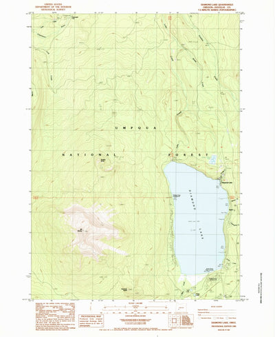 United States Geological Survey Diamond Lake, OR (1985, 24000-Scale) digital map
