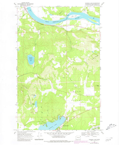 United States Geological Survey Diamond Lake, WA (1968, 24000-Scale) digital map
