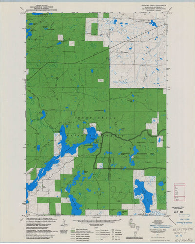 United States Geological Survey Diamond Lake, WI (1971, 24000-Scale) digital map