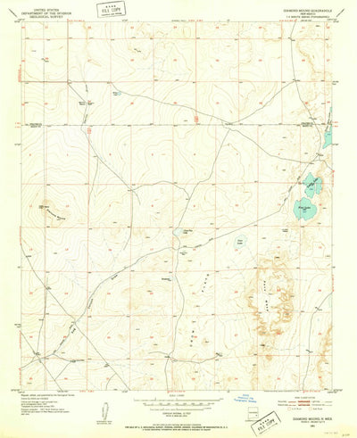 United States Geological Survey Diamond Mound, NM (1951, 24000-Scale) digital map