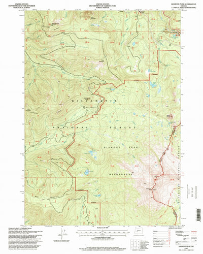United States Geological Survey Diamond Peak, OR (1997, 24000-Scale) digital map