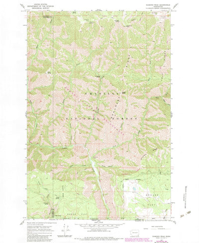 United States Geological Survey Diamond Peak, WA (1967, 24000-Scale) digital map