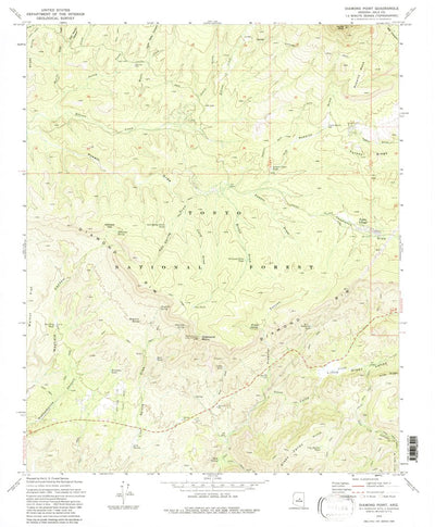 United States Geological Survey Diamond Point, AZ (1973, 24000-Scale) digital map