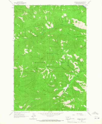 United States Geological Survey Diamond Point, MT (1964, 24000-Scale) digital map
