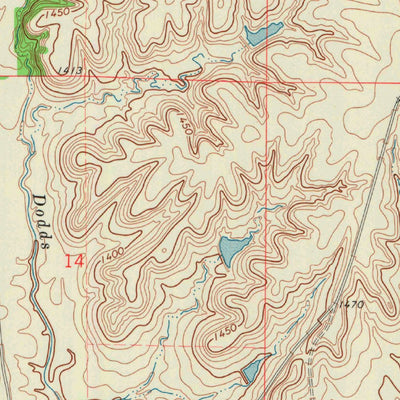 United States Geological Survey Diamond Springs, KS (1972, 24000-Scale) digital map