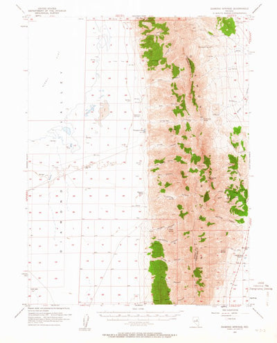 United States Geological Survey Diamond Springs, NV (1957, 62500-Scale) digital map