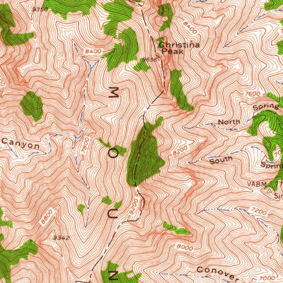 United States Geological Survey Diamond Springs, NV (1957, 62500-Scale) digital map