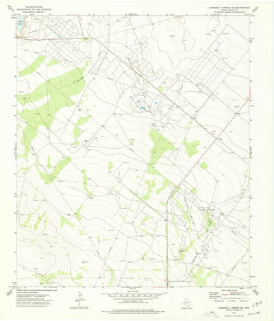 United States Geological Survey Diamond Y Spring NE, TX (1974, 24000-Scale) digital map