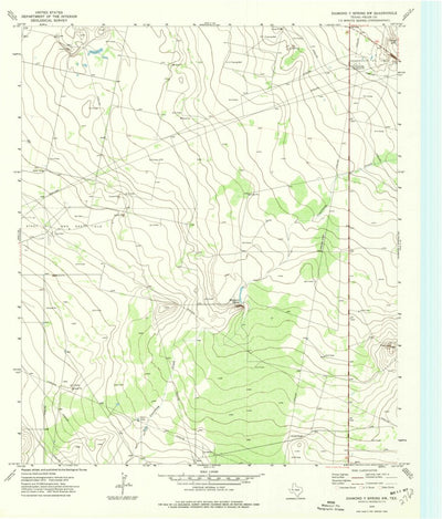 United States Geological Survey Diamond Y Spring NW, TX (1974, 24000-Scale) digital map