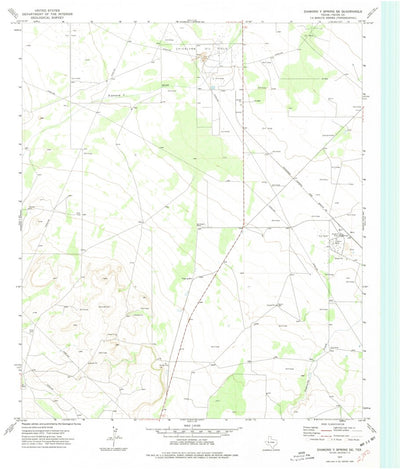 United States Geological Survey Diamond Y Spring SE, TX (1974, 24000-Scale) digital map