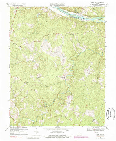 United States Geological Survey Diana Mills, VA (1967, 24000-Scale) digital map