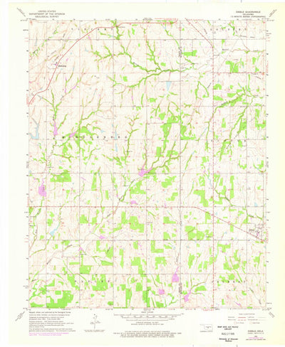 United States Geological Survey Dibble, OK (1965, 24000-Scale) digital map