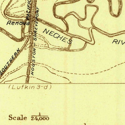 United States Geological Survey Diboll, TX (1927, 24000-Scale) digital map