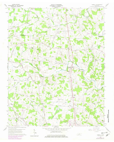 United States Geological Survey Dibrell, TN (1960, 24000-Scale) digital map