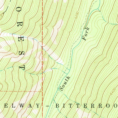 United States Geological Survey Dick Creek, MT-ID (1964, 24000-Scale) digital map