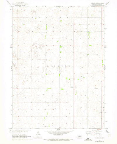 United States Geological Survey Dickens NE, NE (1970, 24000-Scale) digital map