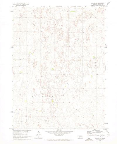 United States Geological Survey Dickens NW, NE (1970, 24000-Scale) digital map