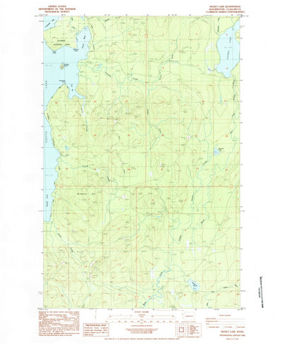 United States Geological Survey Dickey Lake, WA (1984, 24000-Scale) digital map