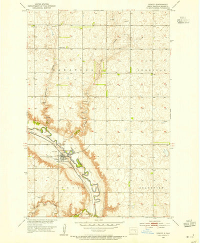 United States Geological Survey Dickey, ND (1952, 24000-Scale) digital map