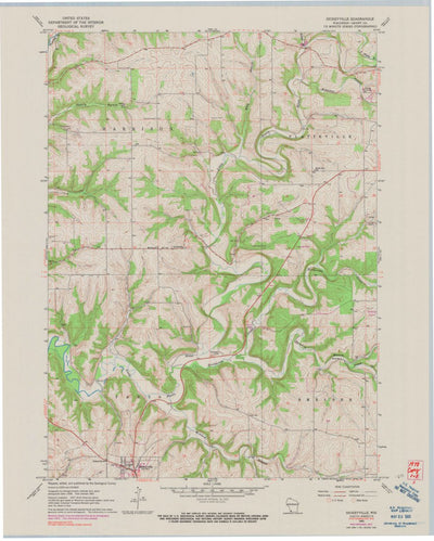 United States Geological Survey Dickeyville, WI (1961, 24000-Scale) digital map