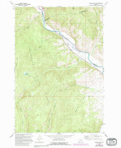 United States Geological Survey Dickie Hills, MT (1962, 24000-Scale) digital map
