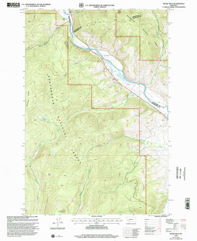 United States Geological Survey Dickie Hills, MT (1997, 24000-Scale) digital map