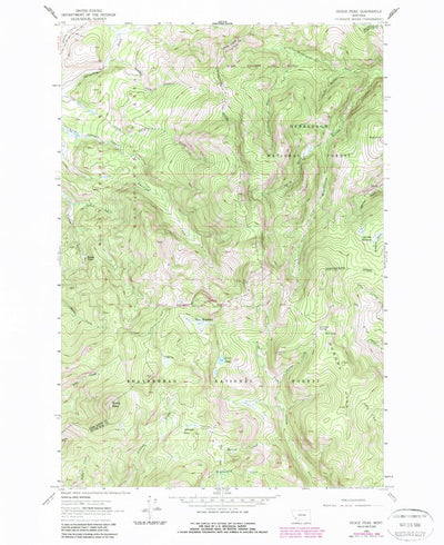 United States Geological Survey Dickie Peak, MT (1961, 24000-Scale) digital map