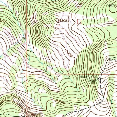 United States Geological Survey Dickie Peak, MT (1961, 24000-Scale) digital map
