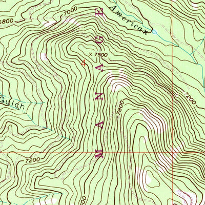 United States Geological Survey Dickie Peak, MT (1961, 24000-Scale) digital map