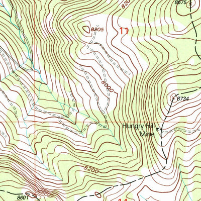 United States Geological Survey Dickie Peak, MT (1997, 24000-Scale) digital map