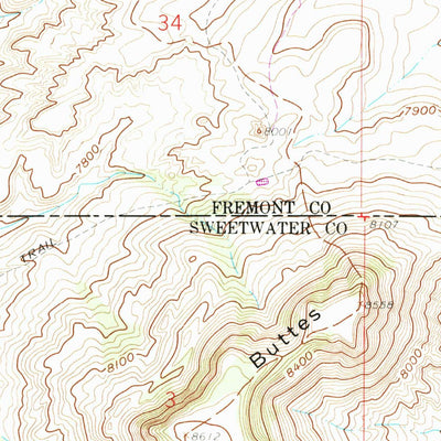 United States Geological Survey Dickie Springs, WY (1958, 24000-Scale) digital map