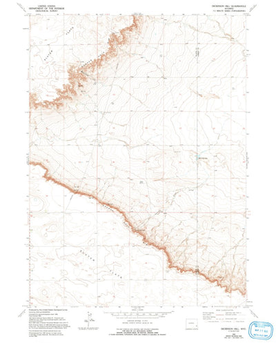 United States Geological Survey Dickinson Hill, WY (1963, 24000-Scale) digital map