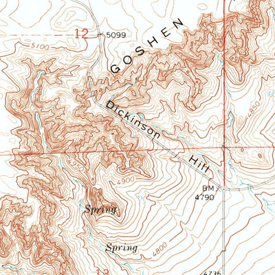 United States Geological Survey Dickinson Hill, WY (1963, 24000-Scale) digital map