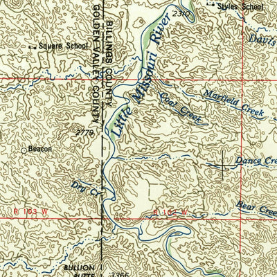 United States Geological Survey Dickinson, ND (1957, 250000-Scale) digital map