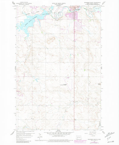 United States Geological Survey Dickinson South, ND (1959, 24000-Scale) digital map